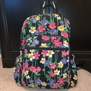 Vera Bradley Wildflower Garden Campus Backpack